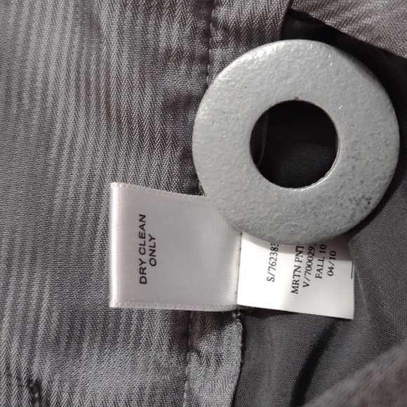 Banana Republic Gray Wool Mid Rise Martin Fit Flare Ankle Dress Pants Size 4 - Picture 7 of 12